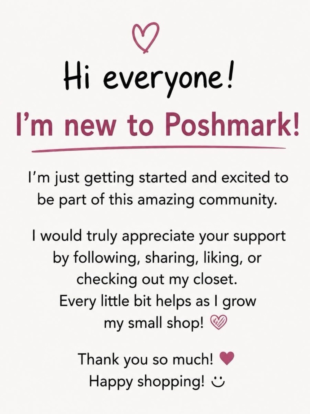 First year active in Poshmark. All items are Final Sale
